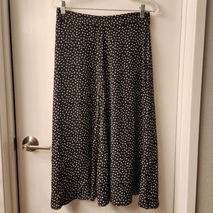 Mango Black and White Midi Skirt